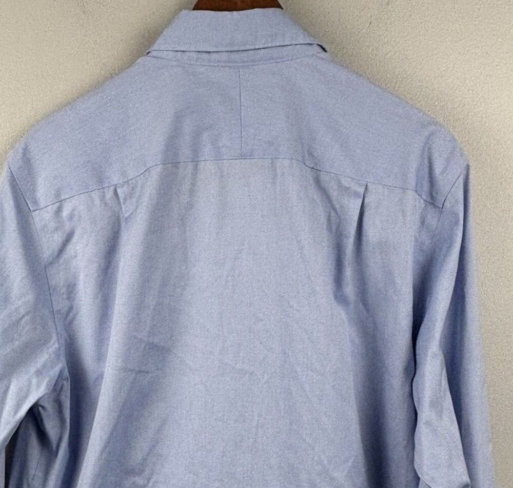 Charles Tyrwhitt Dress Shirt Men 15 1/2 - 35 Classic Fit Blue Non-Iron Soft - Picture 8 of 9